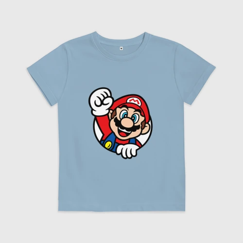 Детская футболка хлопок Mario - face