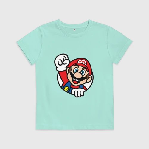 Детская футболка хлопок Mario - face