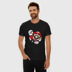 Мужская футболка хлопок Slim Mario - face - фото 2
