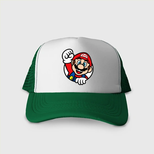 Кепка тракер с сеткой Mario - face