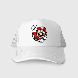 Кепка тракер с сеткой Mario - face