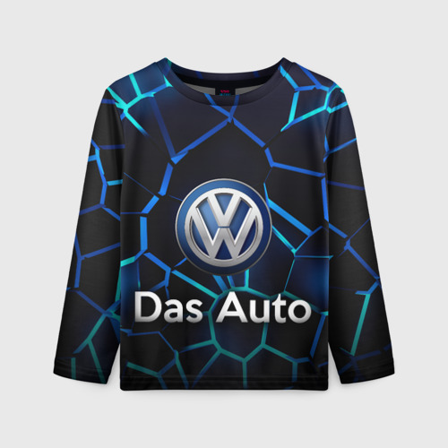 Детский лонгслив 3D Volkswagen слоган Das Auto, цвет 3D печать