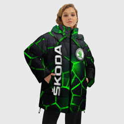 Женская зимняя куртка Oversize 3D плиты с подсветкой Шкода - фото 2