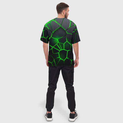 Мужская футболка oversize 3D Skoda 3D плиты с подсветкой, цвет 3D печать - фото 4