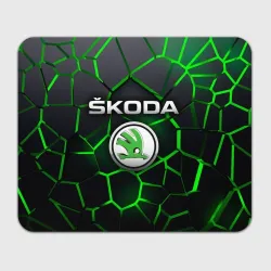 Прямоугольный коврик для мышки Skoda 3D плиты с подсветкой