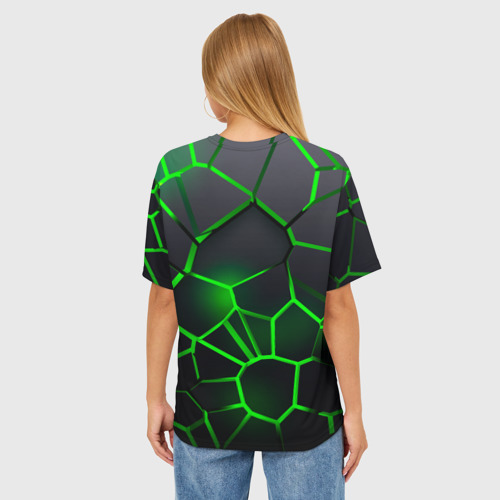 Женская футболка oversize 3D Skoda 3D плиты с подсветкой, цвет 3D печать - фото 4