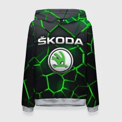 Женская толстовка 3D Skoda 3D плиты с подсветкой