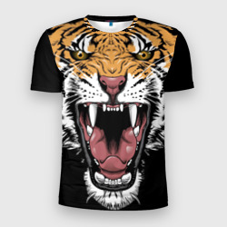 Оскал амурского тигра – Мужская футболка 3D Slim с принтом купить со скидкой в -9%