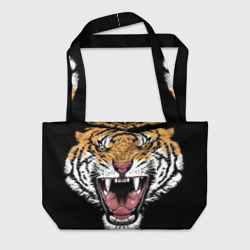 Оскал амурского тигра – Пляжная сумка 3D с принтом купить