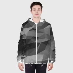 Мужская куртка 3D Gray abstraction серая абстракция - фото 4