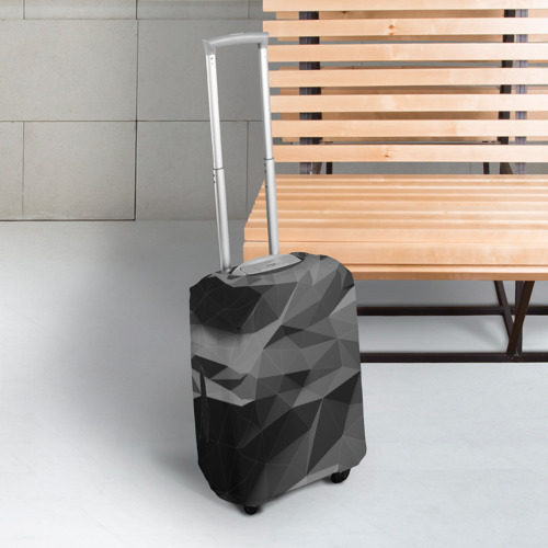 Чехол для чемодана 3D Gray abstraction серая абстракция - фото 3