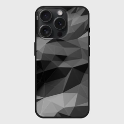 Чехол силиконовый для Apple iPhone 15 Pro Мax матовый Gray abstraction серая абстракция