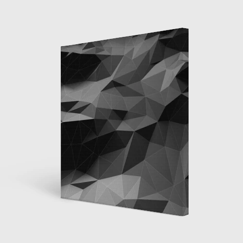 Холст квадратный Gray abstraction серая абстракция