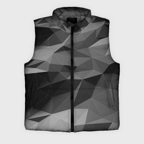 Мужской жилет утепленный 3D Gray abstraction серая абстракция