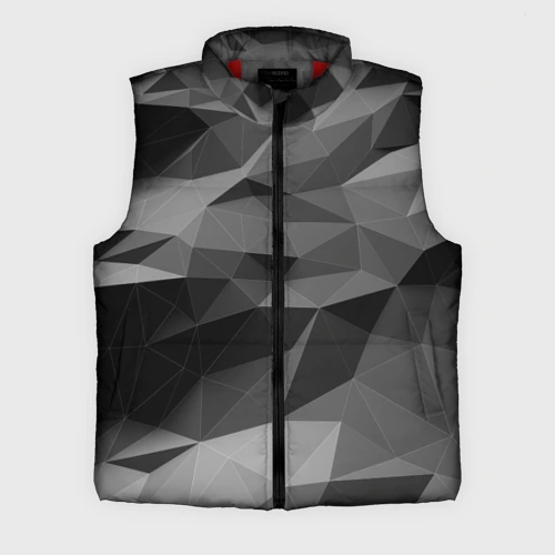 Мужской жилет утепленный 3D Gray abstraction серая абстракция
