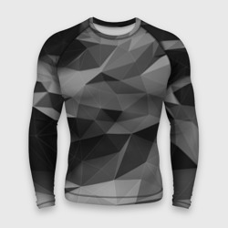 Мужской рашгард 3D Gray abstraction серая абстракция