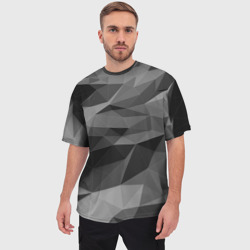 Мужская футболка oversize 3D Gray abstraction серая абстракция - фото 2