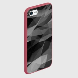 Чехол для iPhone 5/5S матовый Gray abstraction серая абстракция - фото 2