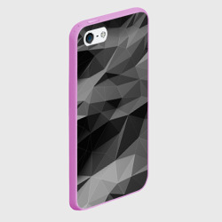 Чехол для iPhone 5/5S матовый Gray abstraction серая абстракция - фото 2