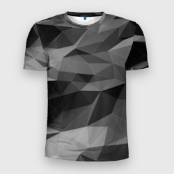 Мужская футболка 3D Slim Gray abstraction серая абстракция