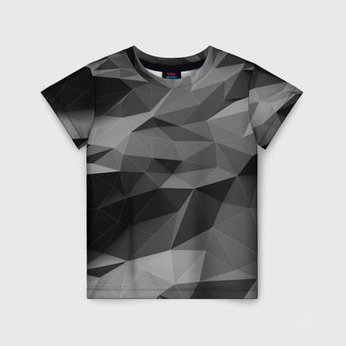 Детская футболка 3D Gray abstraction серая абстракция, цвет 3D печать