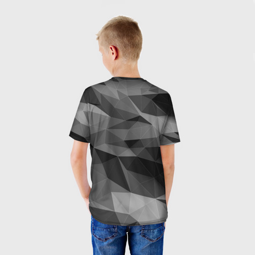 Детская футболка 3D Gray abstraction серая абстракция, цвет 3D печать - фото 4