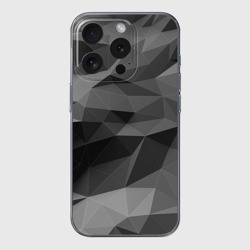 Чехол для iPhone 15 Pro силиконовый с защитой камеры Gray abstraction серая абстракция