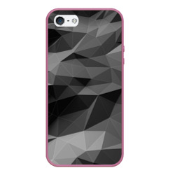 Чехол для iPhone 5/5S матовый Gray abstraction серая абстракция