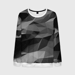 Мужской свитшот 3D Gray abstraction серая абстракция