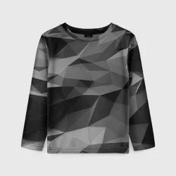 Детский лонгслив 3D Gray abstraction серая абстракция