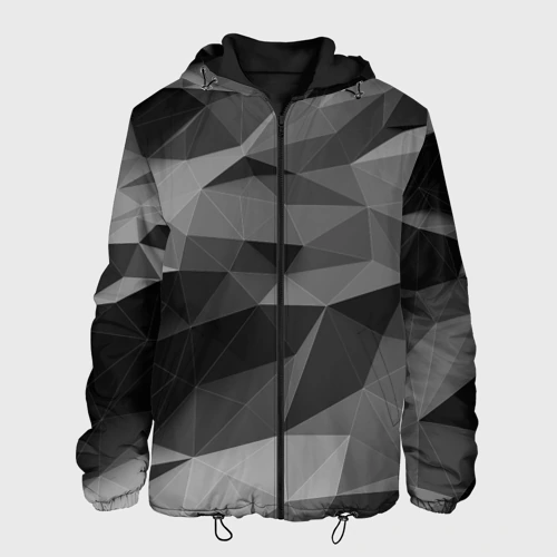 Мужская куртка 3D Gray abstraction серая абстракция