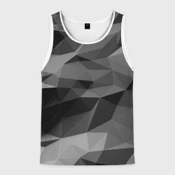 Мужская майка 3D Gray abstraction серая абстракция
