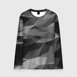 Мужской лонгслив 3D Gray abstraction серая абстракция