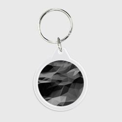 Брелок круглый Gray abstraction серая абстракция