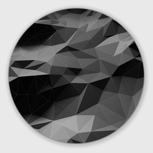 Круглый коврик для мышки Gray abstraction серая абстракция