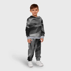 Детский костюм с толстовкой 3D Gray abstraction серая абстракция - фото 2