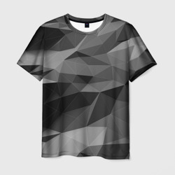 Мужская футболка 3D Gray abstraction серая абстракция