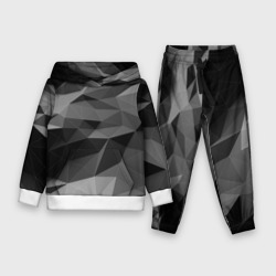 Детский костюм с толстовкой 3D Gray abstraction серая абстракция