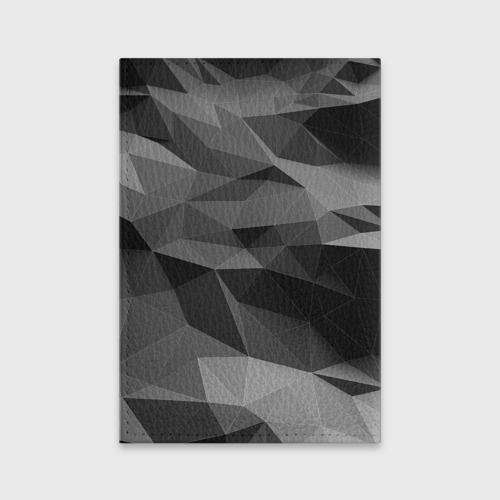 Обложка для паспорта матовая кожа Gray abstraction серая абстракция, цвет желтый - фото 2