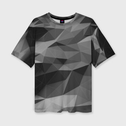 Женская футболка oversize 3D Gray abstraction серая абстракция