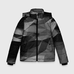 Зимняя куртка для мальчиков 3D Gray abstraction серая абстракция