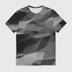 Мужская футболка 3D Gray abstraction серая абстракция