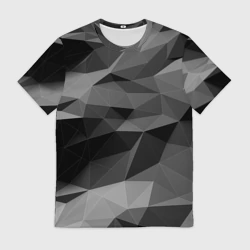 Мужская футболка 3D Gray abstraction серая абстракция