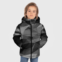 Зимняя куртка для мальчиков 3D Gray abstraction серая абстракция - фото 2