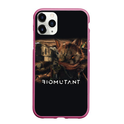 Чехол для iPhone 11 Pro Max матовый Biomutant Биомутант с оружием