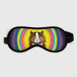Маска для сна 3D Радужный кот Луиса Уэйна
