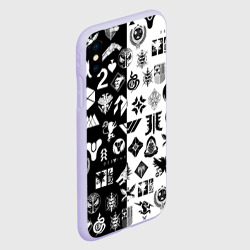 Чехол для iPhone XS Max матовый Destiny logobombing чёрно белое - фото 2