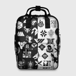 Женский рюкзак 3D Destiny logobombing чёрно белое
