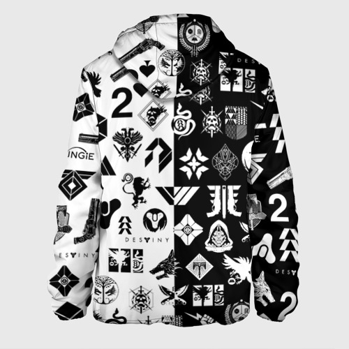 Мужская куртка 3D Destiny logobombing чёрно белое, цвет 3D печать - фото 2