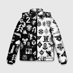 Зимняя куртка для мальчиков 3D Destiny logobombing чёрно белое